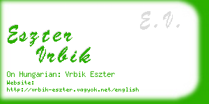 eszter vrbik business card